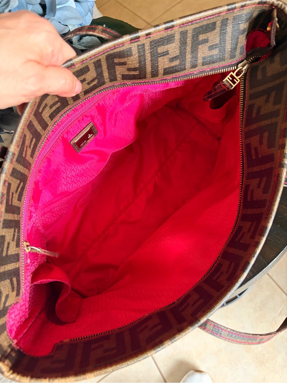 Fendi Zucca Canvas Roll Tote - Picture 5 of 9